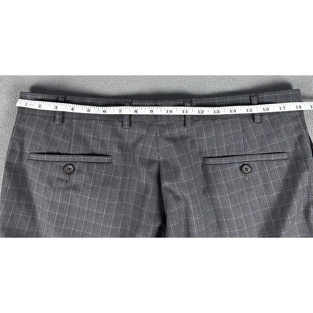 Ralph Ralph Lauren Pants Slacks 36x32 Grey Glen Plaid Old‎ Money Trousers Dress